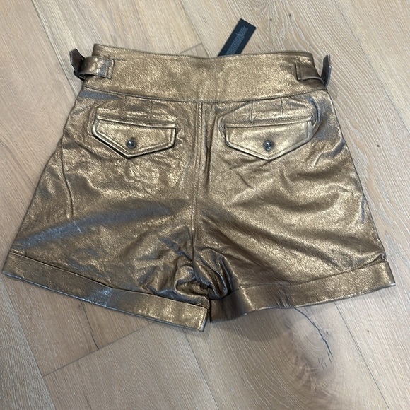 Gold Banana Republic Leather Shorts - Picture 2 of 6